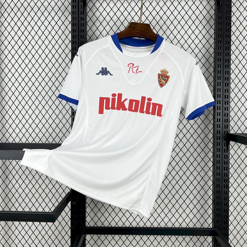 01-02 Zaragoza Home Retro Kit Vintage Shirt AAAAJersey Supply Yupoo