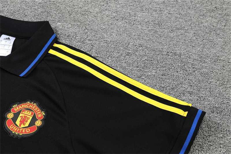 Manchester United Polo black and yellow-three sides 13