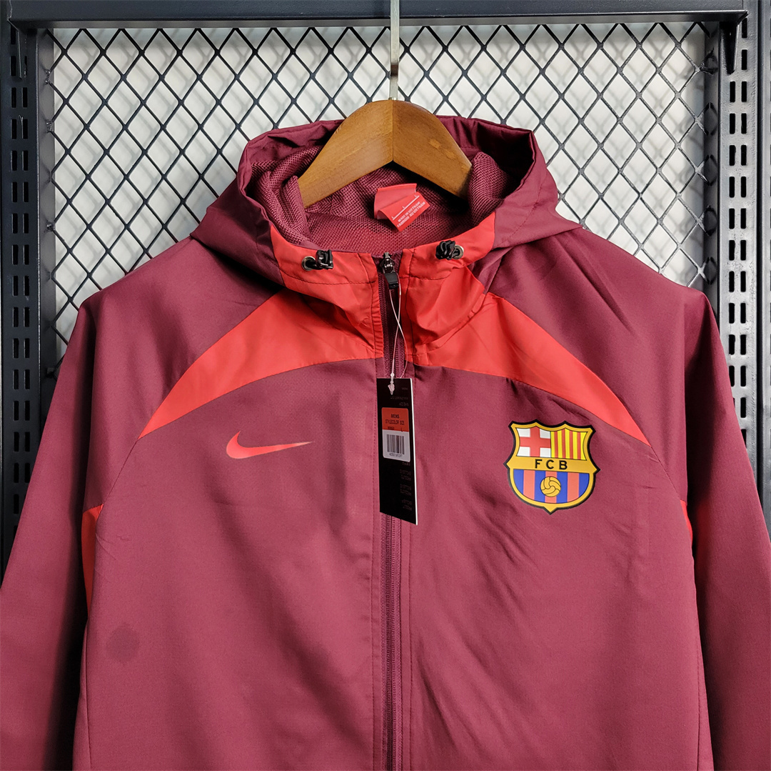 23-24 Barcelona Windbreaker Red 2