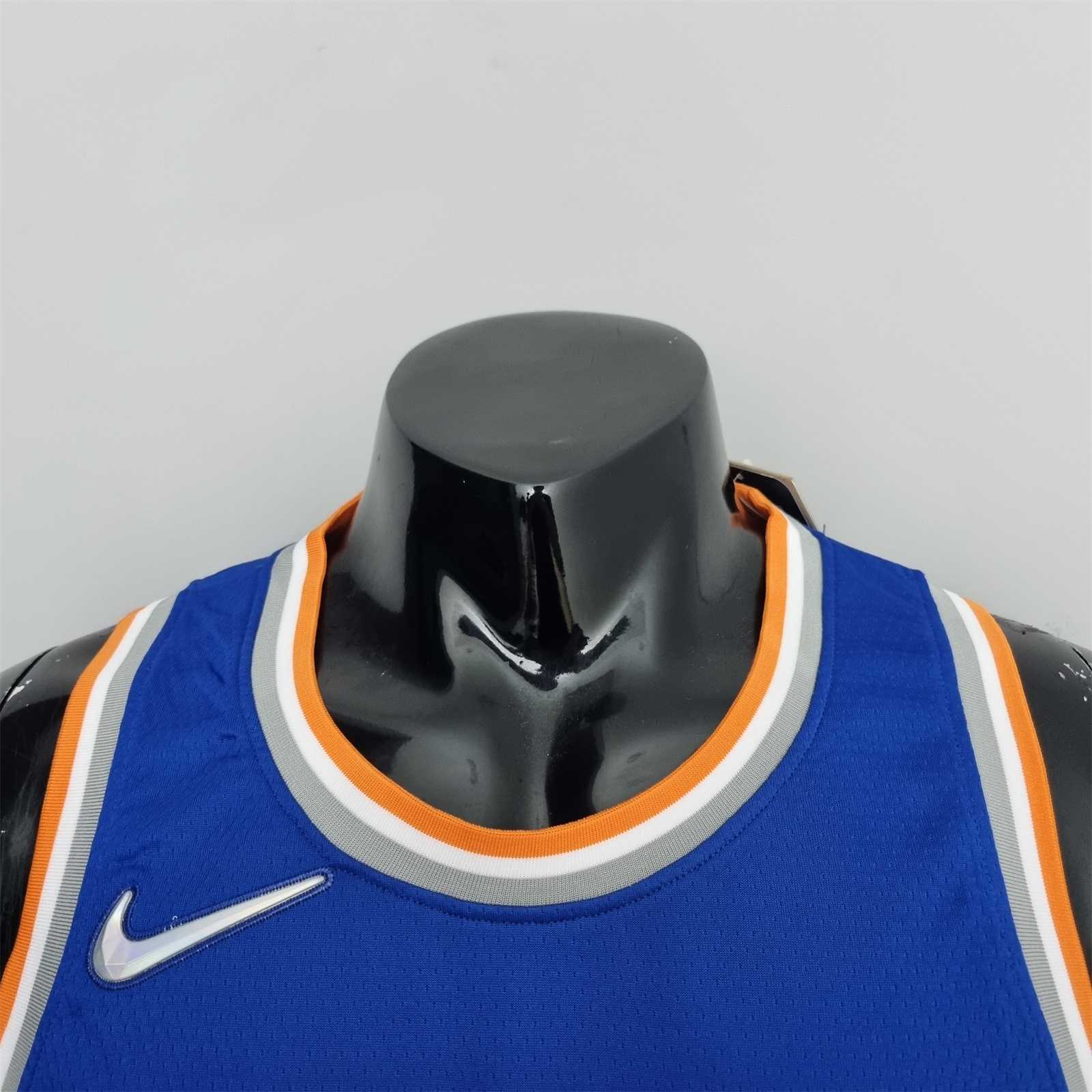 75th Anniversary Anthony #7 New York Knicks Blue NBA Jersey 7
