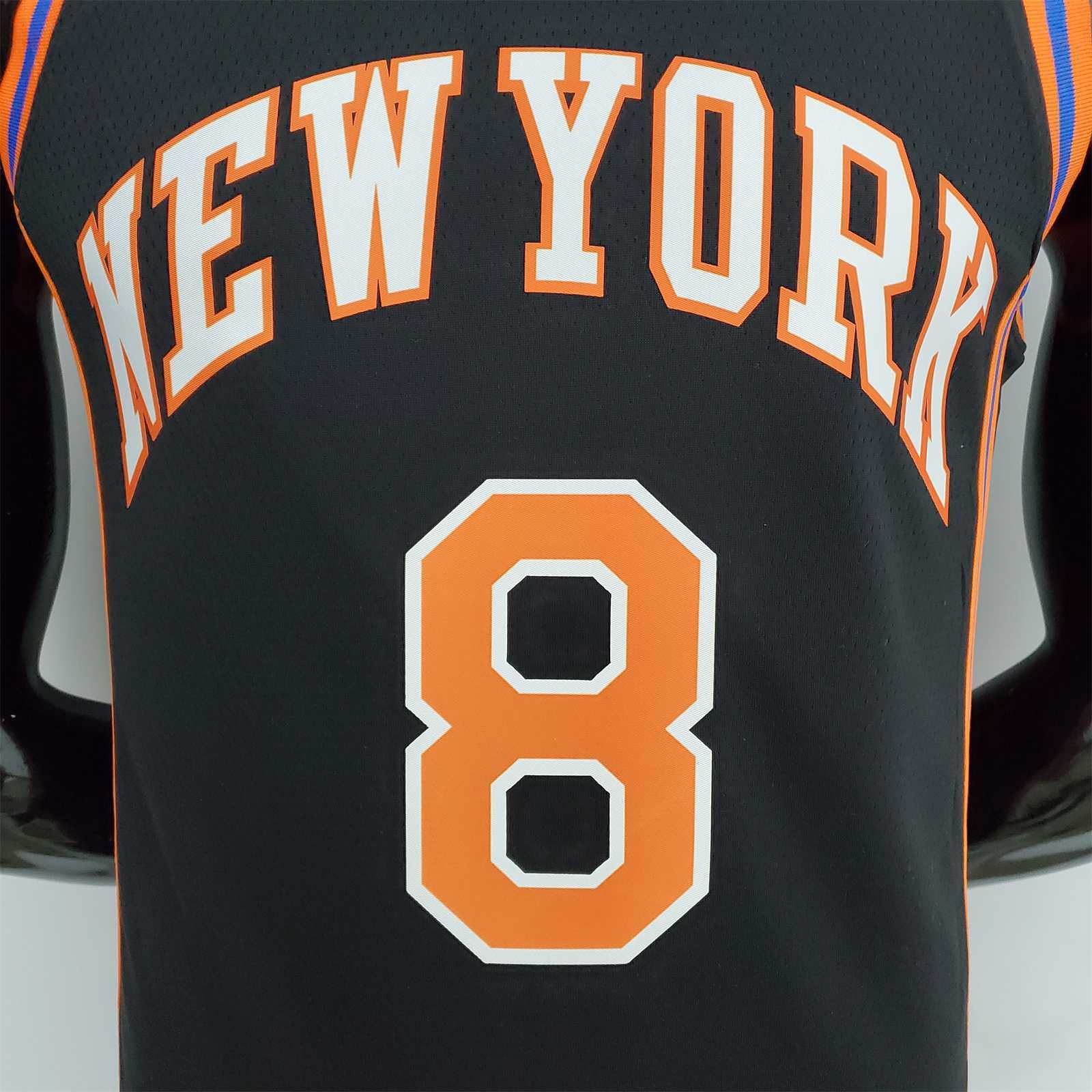 2022 Season Walker#8 Knicks Urban Edition Black NBA Jersey 7