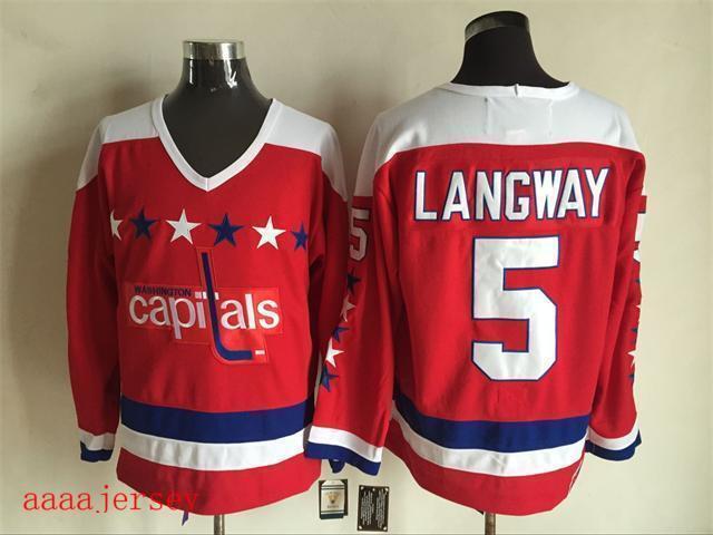 Washington Capitals retro ice hockey jersey M-3XL 华盛顿首都队复古冰球服 1
