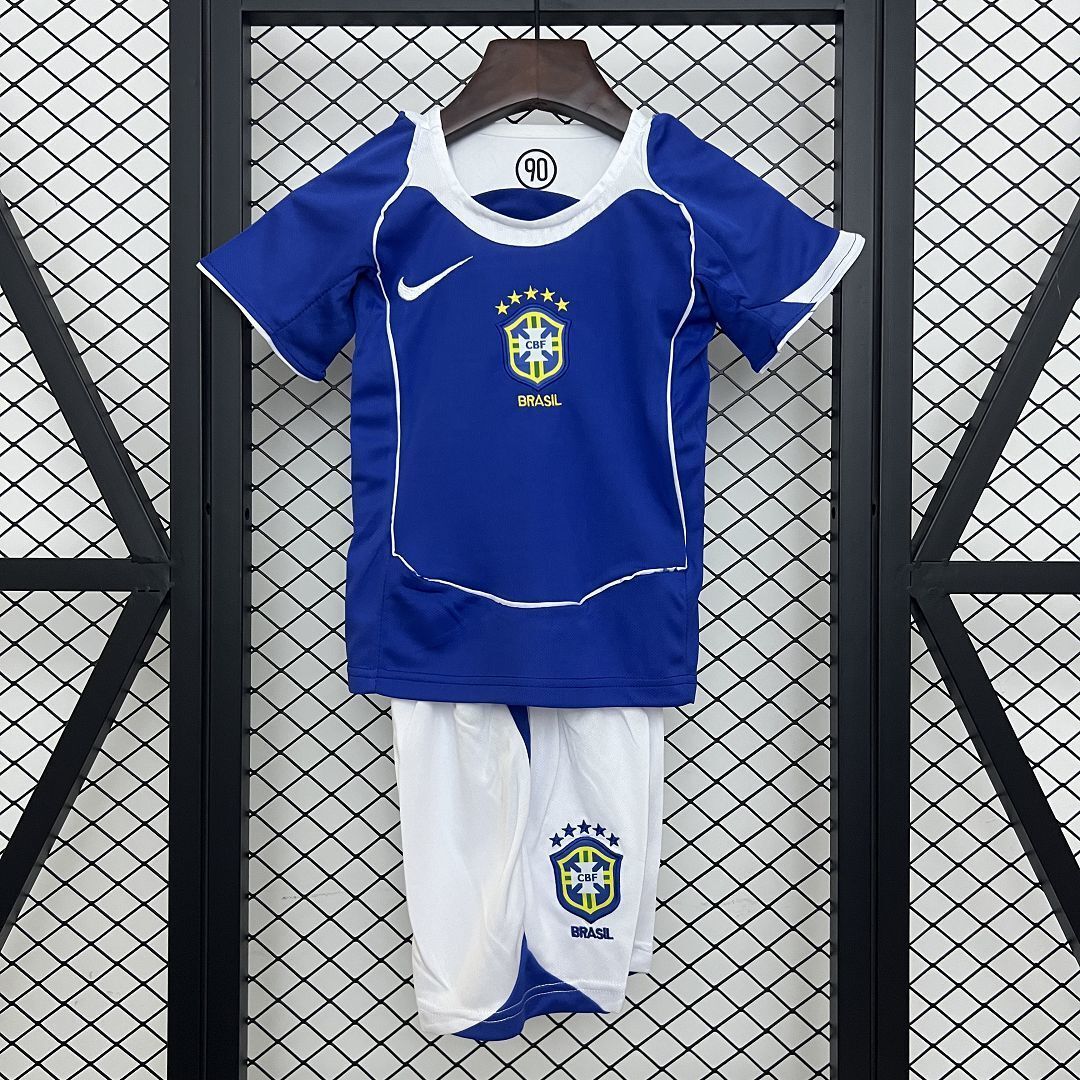 2004 Brazil Away Retro Kid Kits Youth Apparels Soccer AAAAJersey Yupoo
