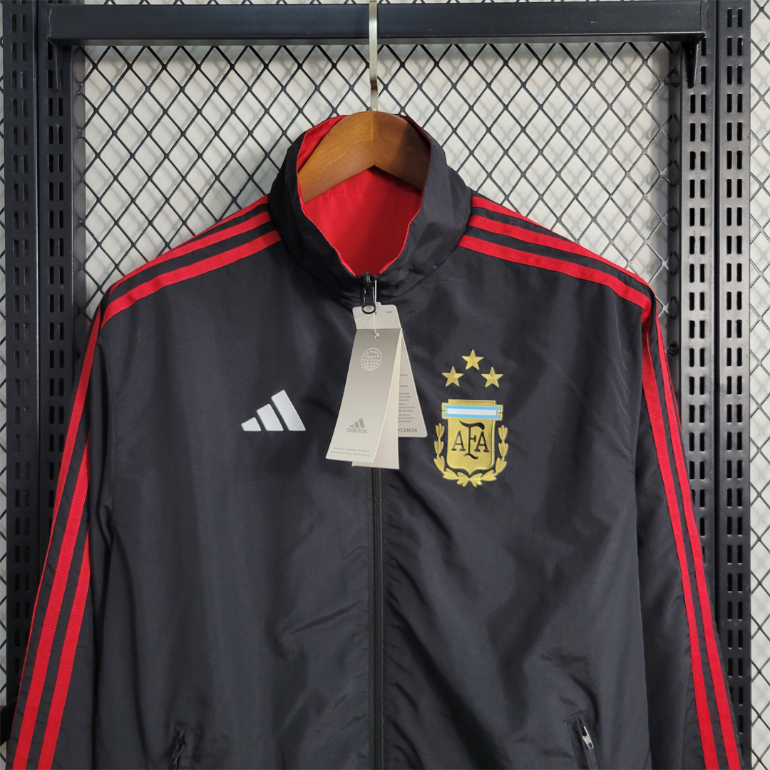 2024 Argentina Red and Black Reversible Windbreaker Double-Sides Jacket Supllier Yupoo 9