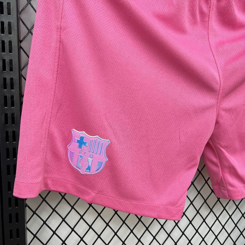 25-26 Barcelona Pink Shorts Soccer Trousers AAAAJersey Yupoo 2