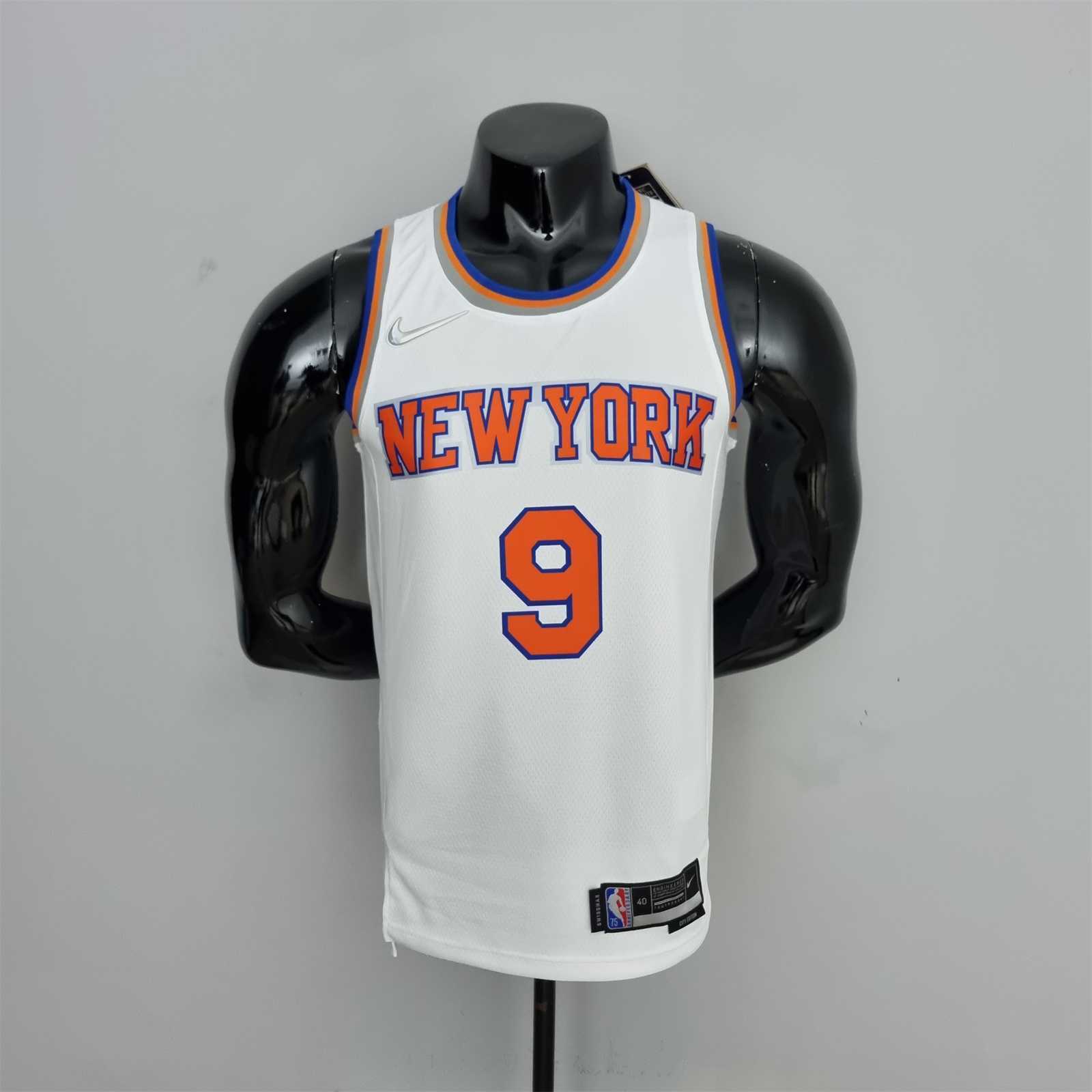 75th Anniversary Barrett #9 New York Knicks White NBA Jersey