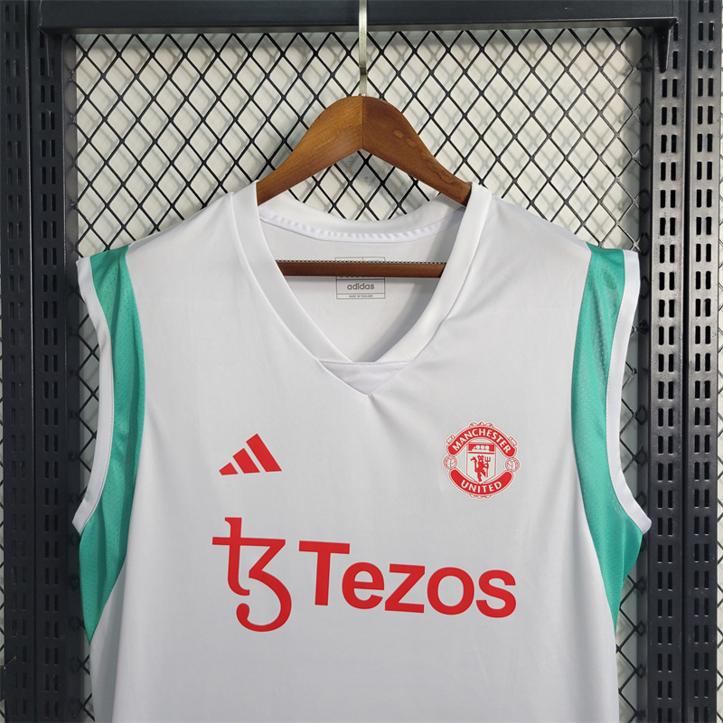 23-24 Manchester United White Training Vest Size S-XXL 5