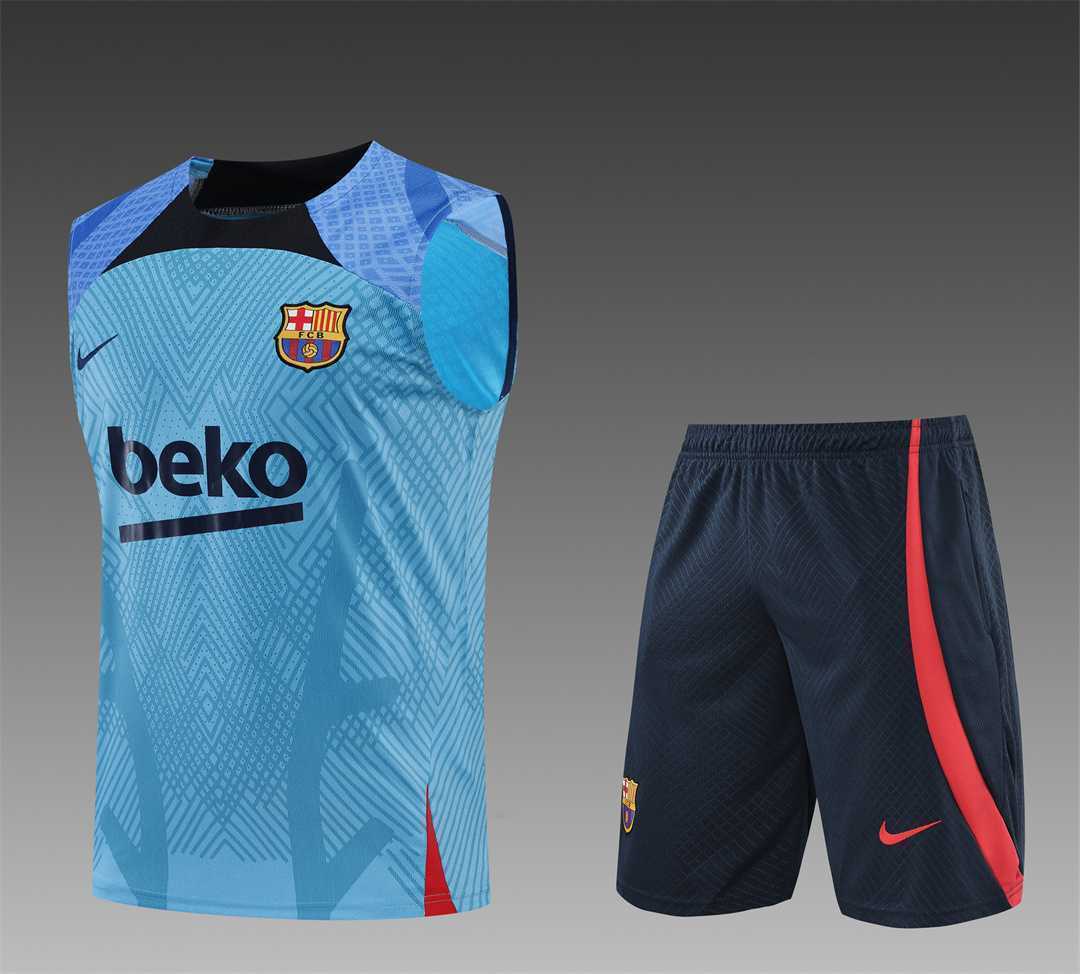 22-23 Barcelona vest training suit kit blue