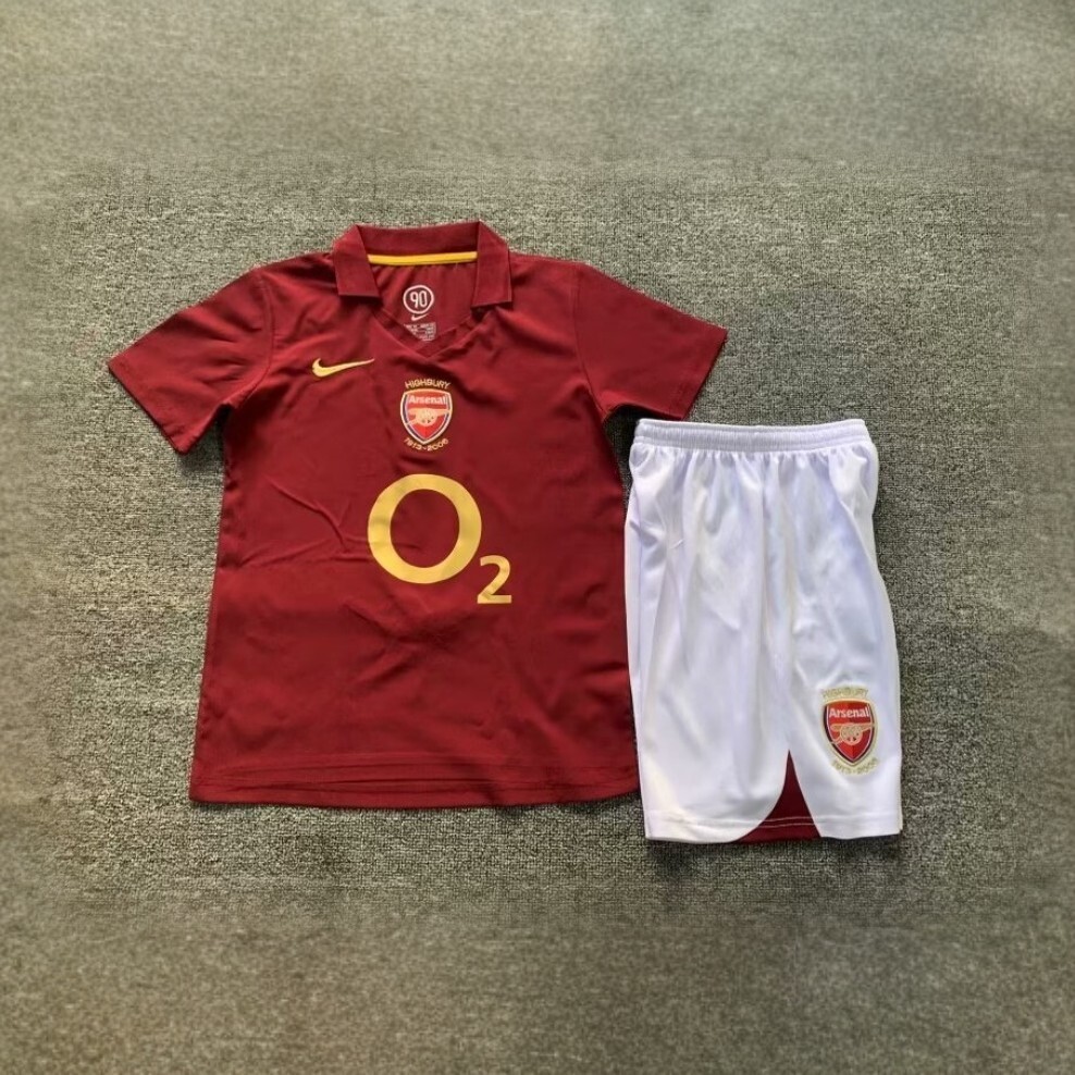 05-06 Arsenal Home Retro Kids Kits Children Shirt Cheap Jerseys Yupoo 2