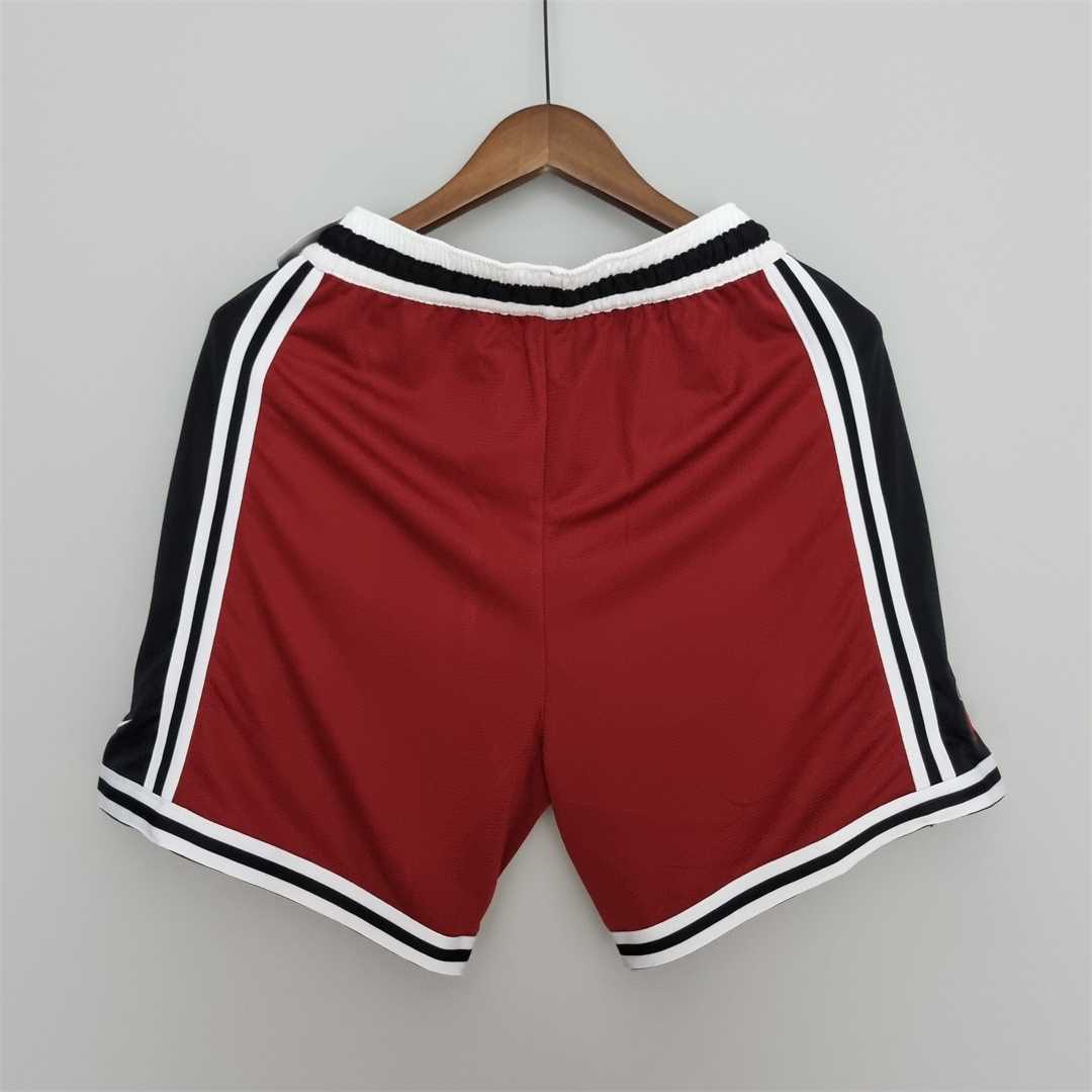 2022 Miami Heat NBA US Training Shorts Red Black 2