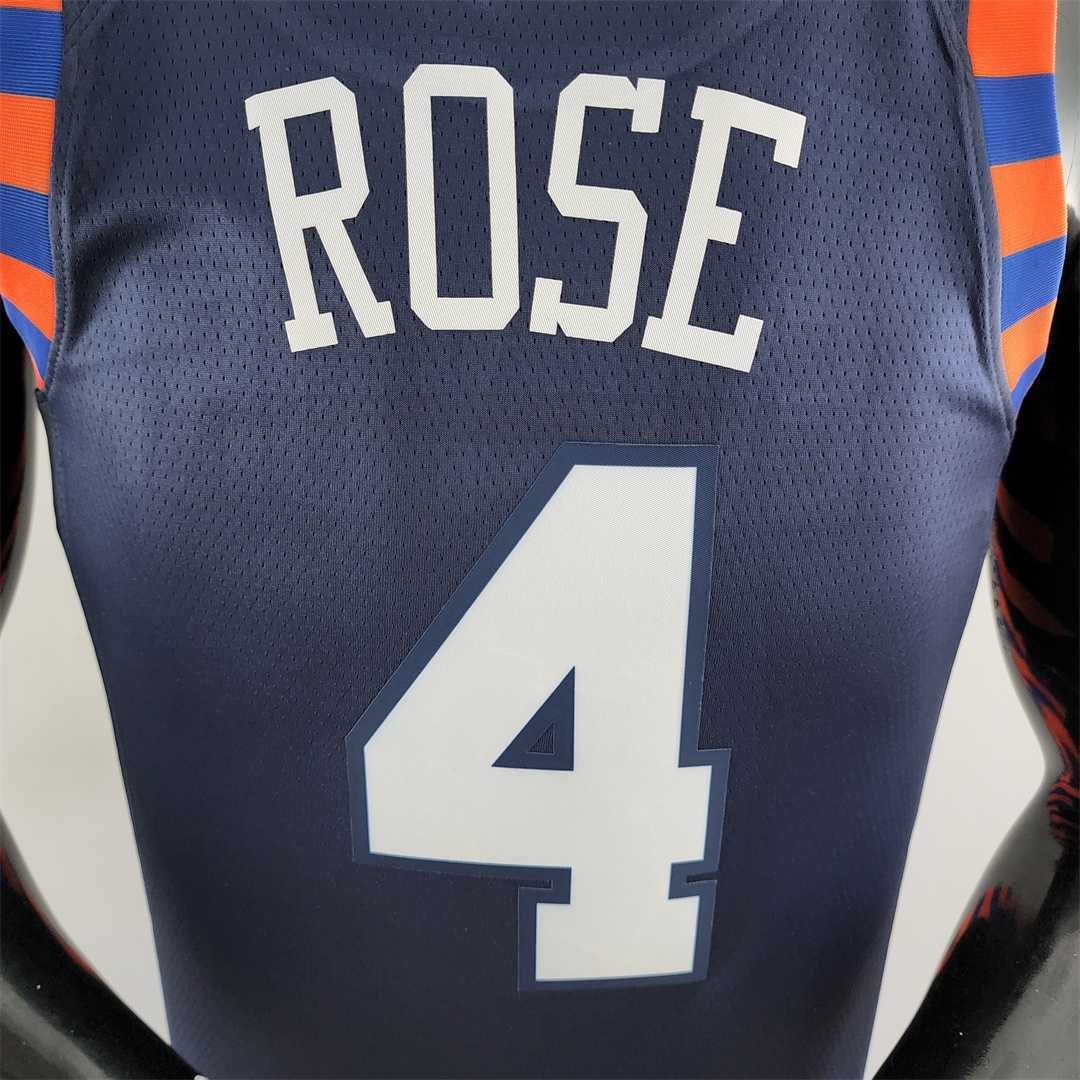 New York Knicks ROSE #4 Striped NBA Jersey 1