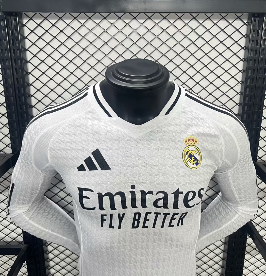 24-25 Real Madrid Home Long Sleeve Kit Player Version Shirt Best Wholesale Yupoo 2