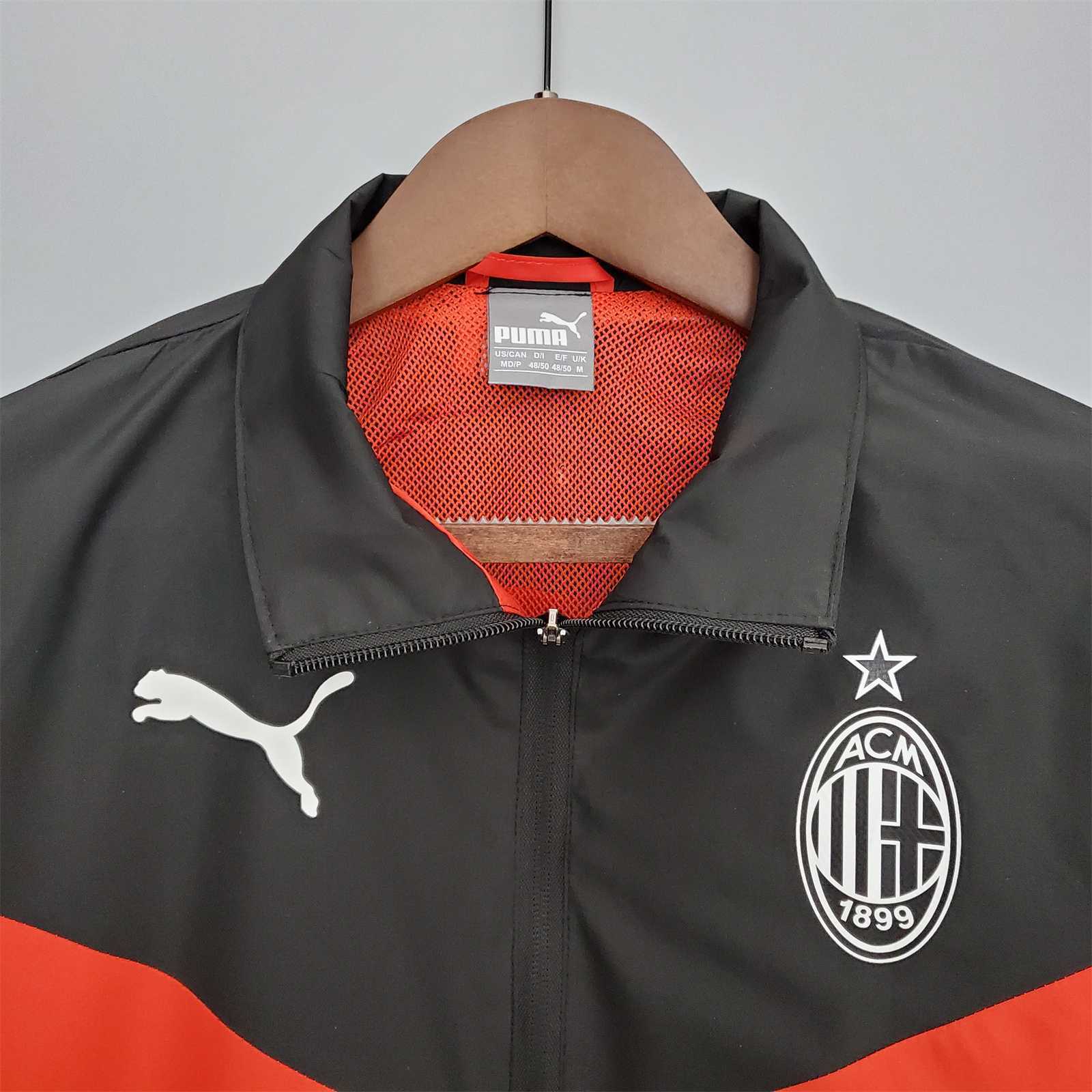21-22 AC Milan blackwhite windbreaker 3