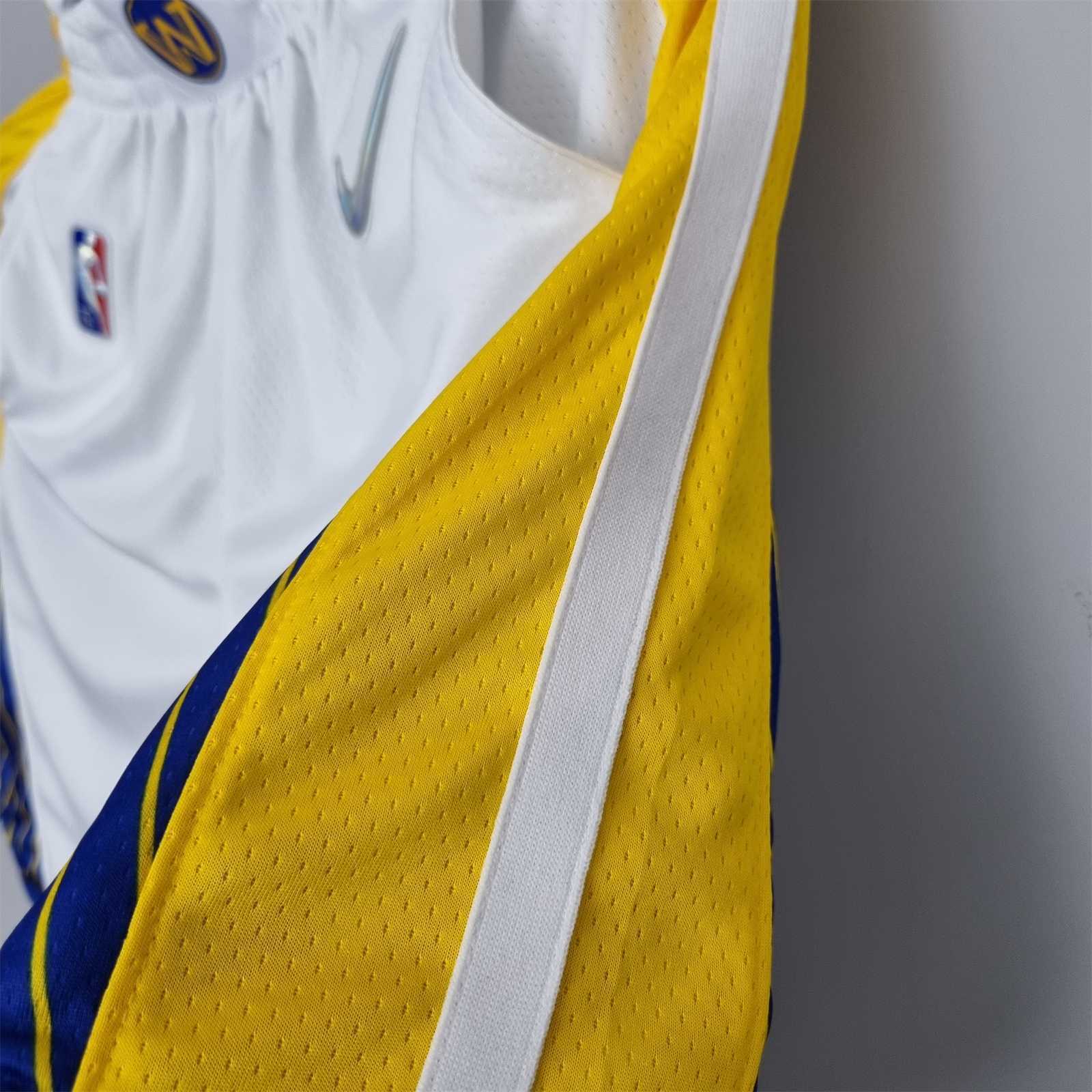 75th Anniversary Golden State Warriors Shorts White NBA Jersey 5
