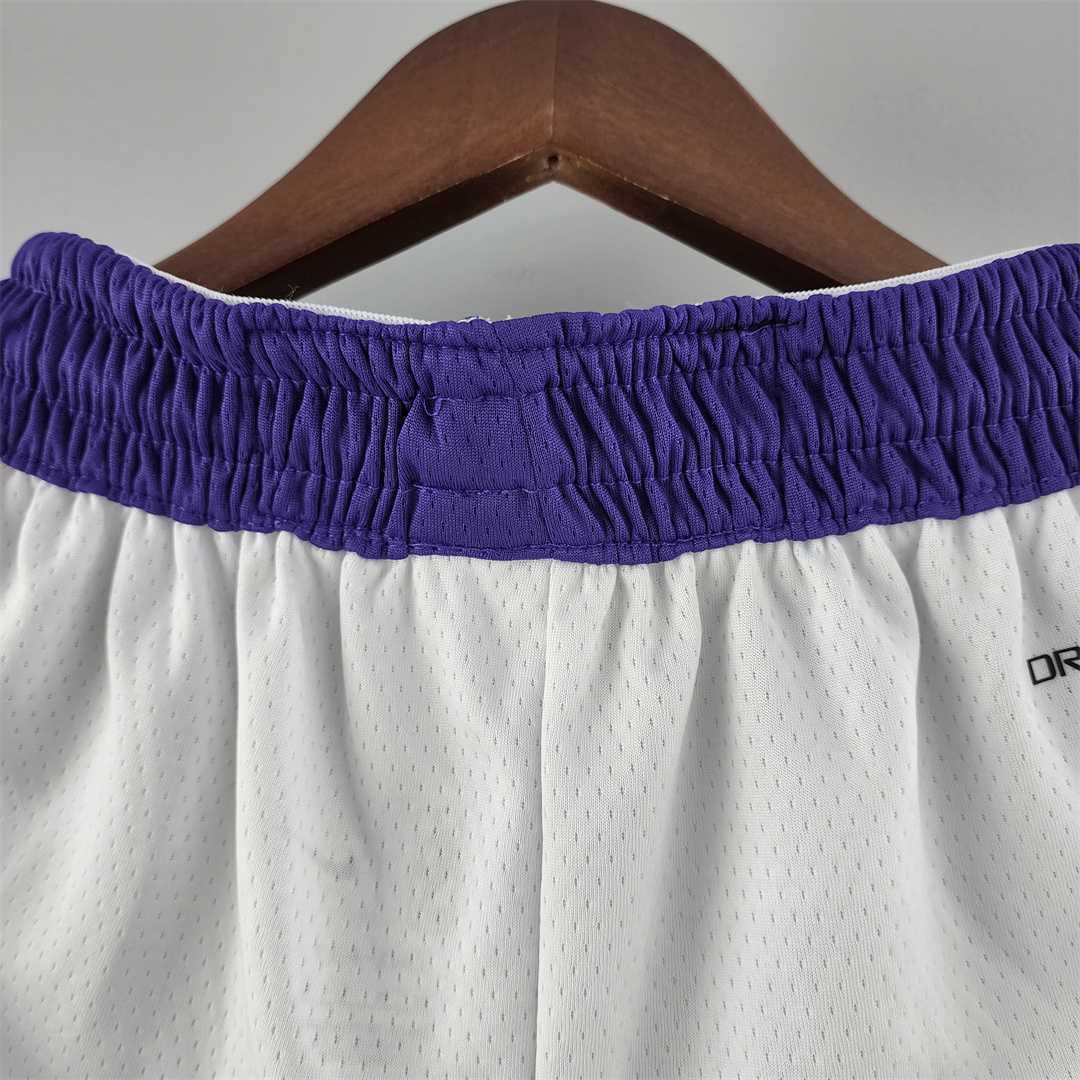 75th anniversary Los Angeles Lakers white NBA shorts 8