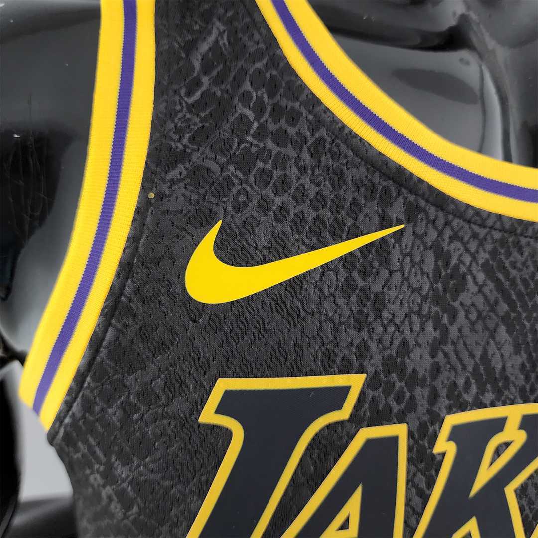TOSCANO#95 Los Angeles Lakers black NBA jersey 1