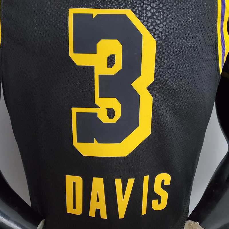New DAVIS #3 Lakers black 3