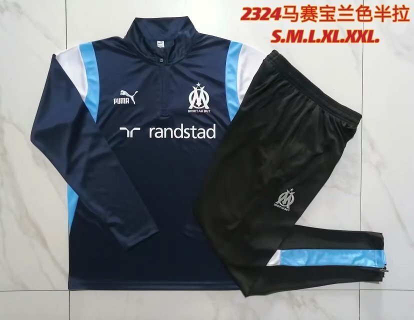 23-24 Marseille Long Sleeve Training Suit Yupoo 1