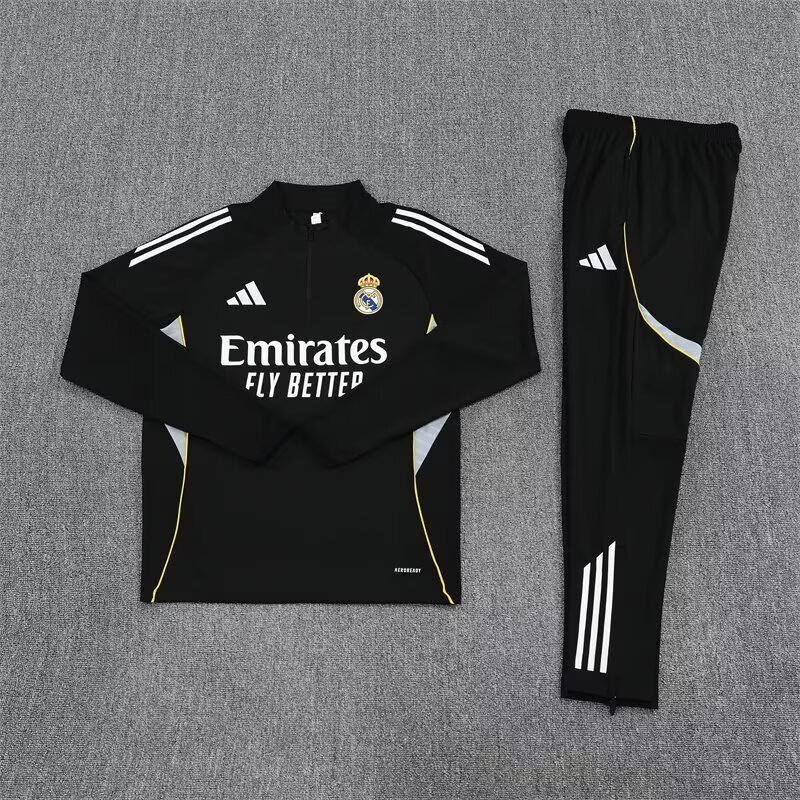 25-26 Real Madrid Black Training Kit Soccer AAAAJersey Yupoo S-2XL 1