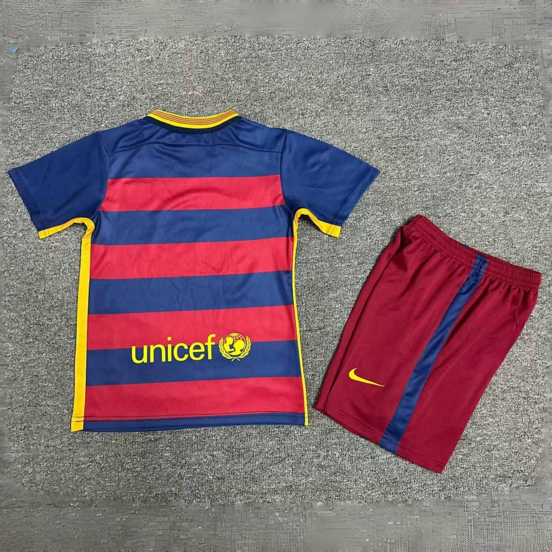 15-16 Barcelona Home Retro Kid Kits Youth Apparels Sport AAAAJersey Yupoo 2