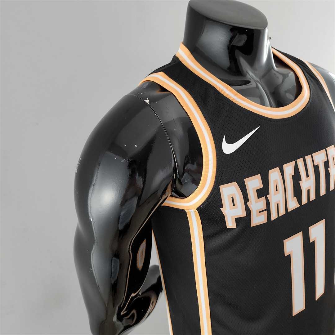 Atlanta Hawks Young #11 Limited Black NBA Jersey 8