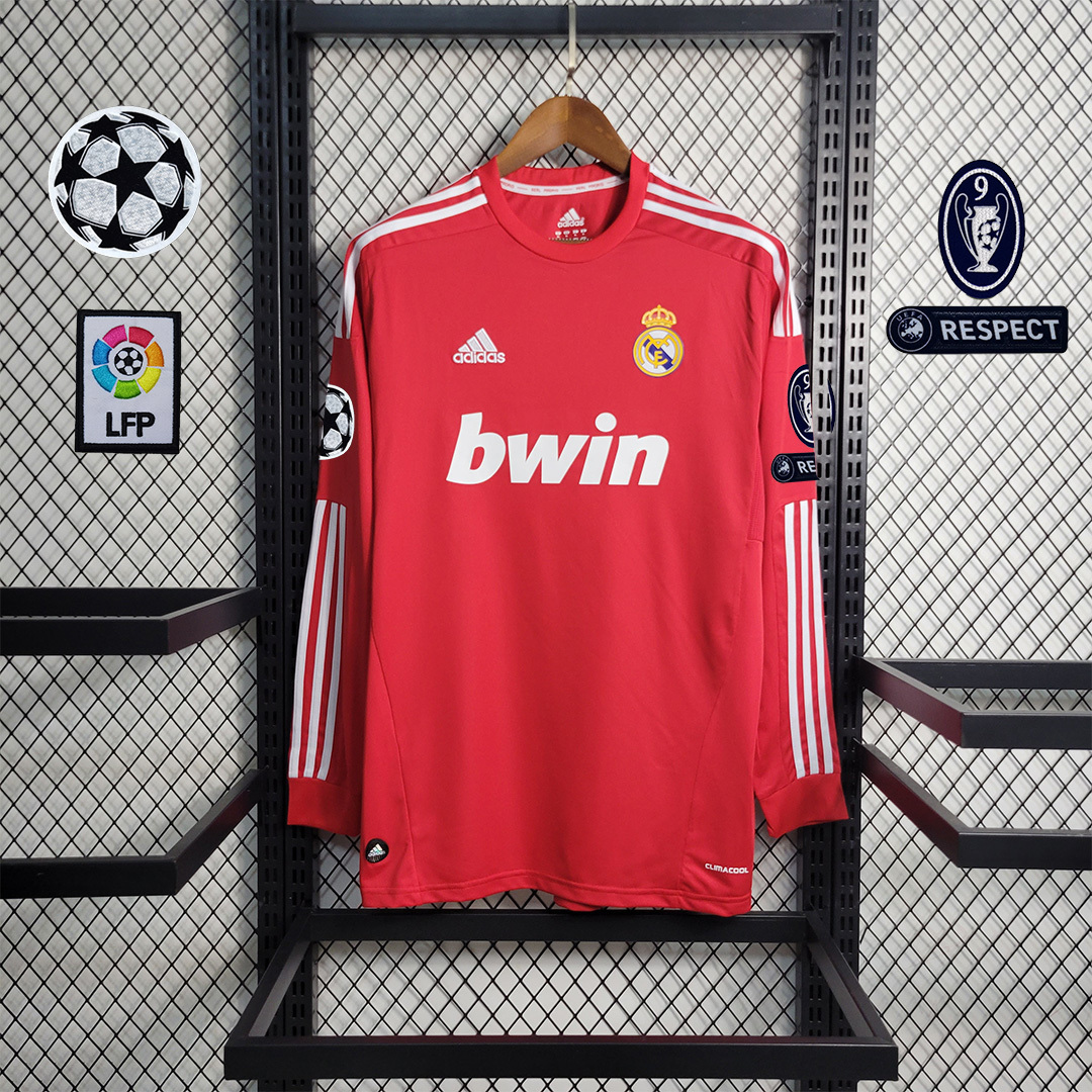 11-12 Real Madrid red away long sleeve 10