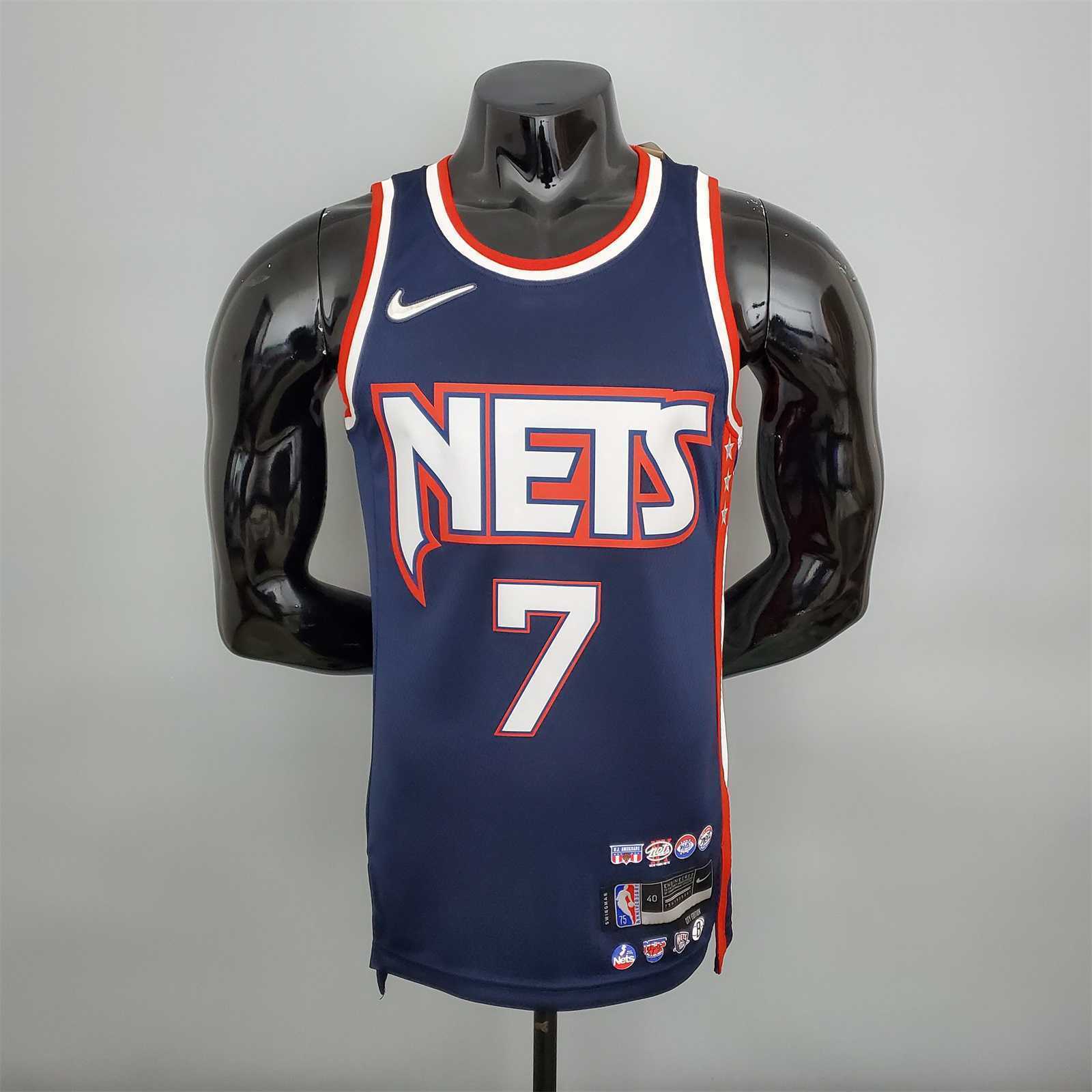 2022 75th Anniversary Durant #7 Nets City Edition Royal Blue