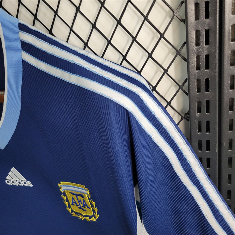 1998 Retro Argentina away size S-XXL Soccer Jersey 2