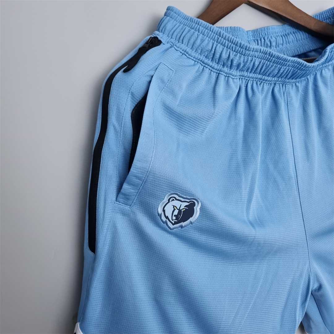 2022 Memphis Grizzlies NBA US Training Shorts Blue 1