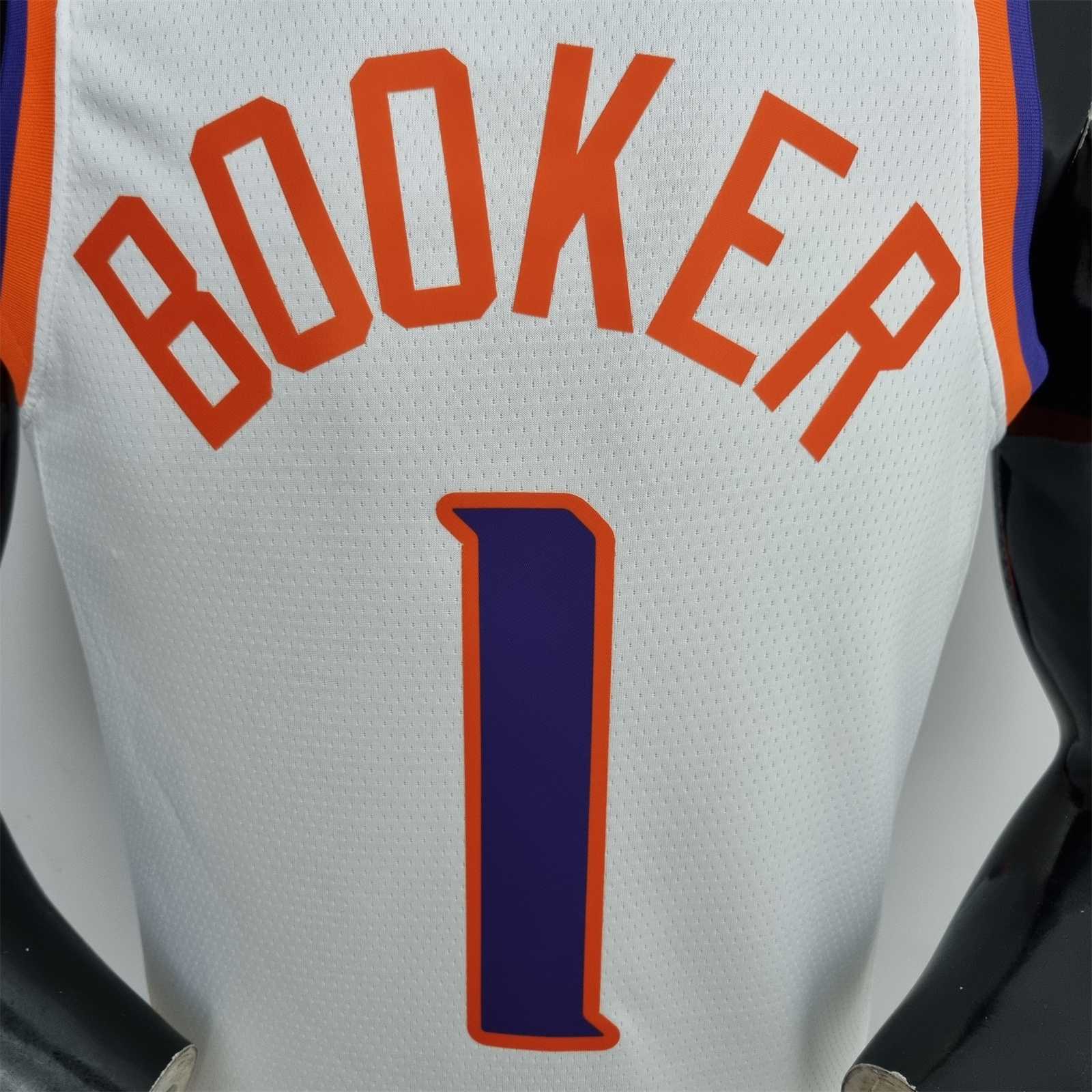 75th Anniversary Booker #1 Phoenix Suns White NBA Jersey 3