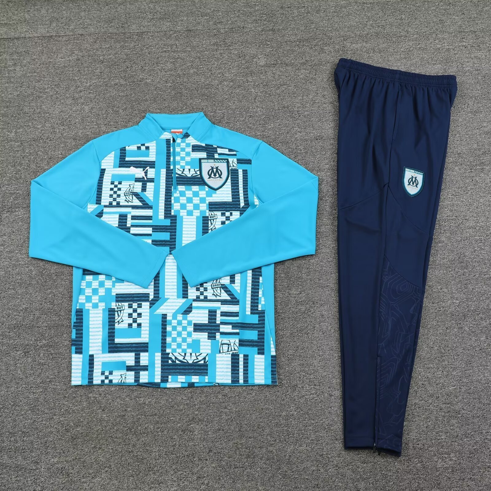 24-25 Marseille Long Sleeve Training Suit Football Shirts 1