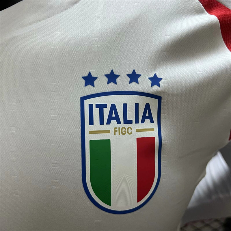 2024 Italy away white long sleeve player version 3