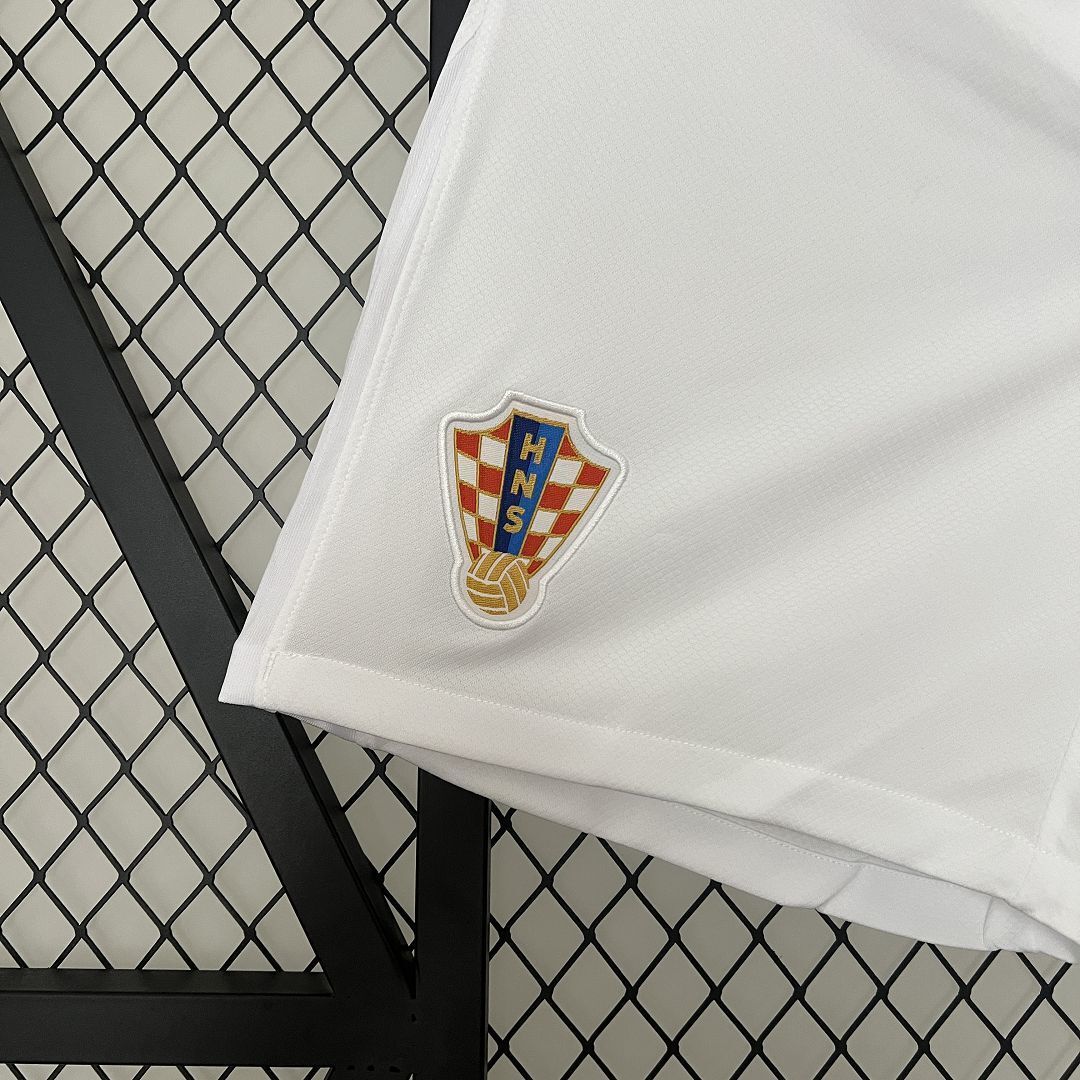 2024 Croatia Home Shorts UEFA Euro Trousers Football Replicas Yupoo 1