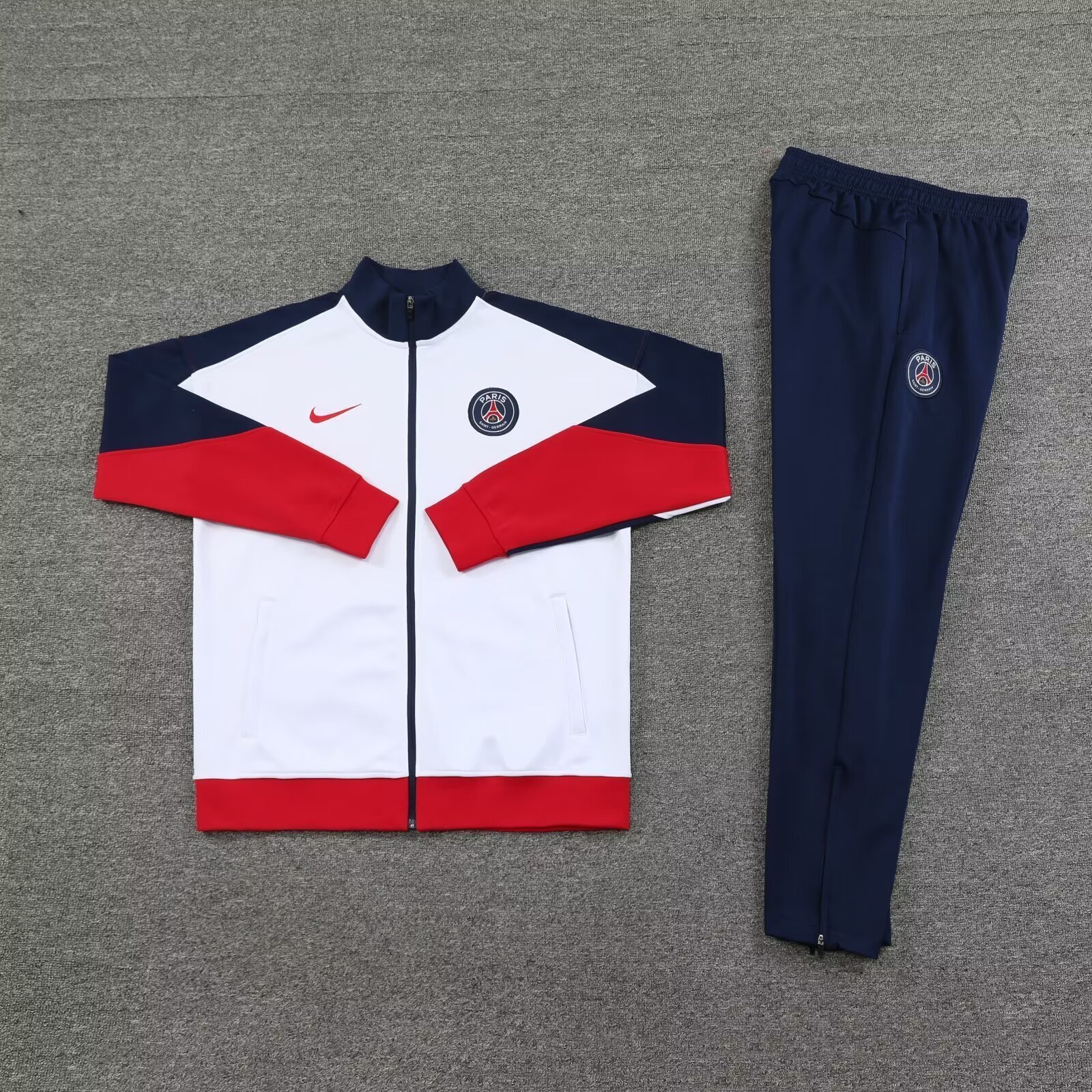 24-25 PSG Long Sleeve Kits White Jacket Suits Soccer Jerseys Yupoo 1