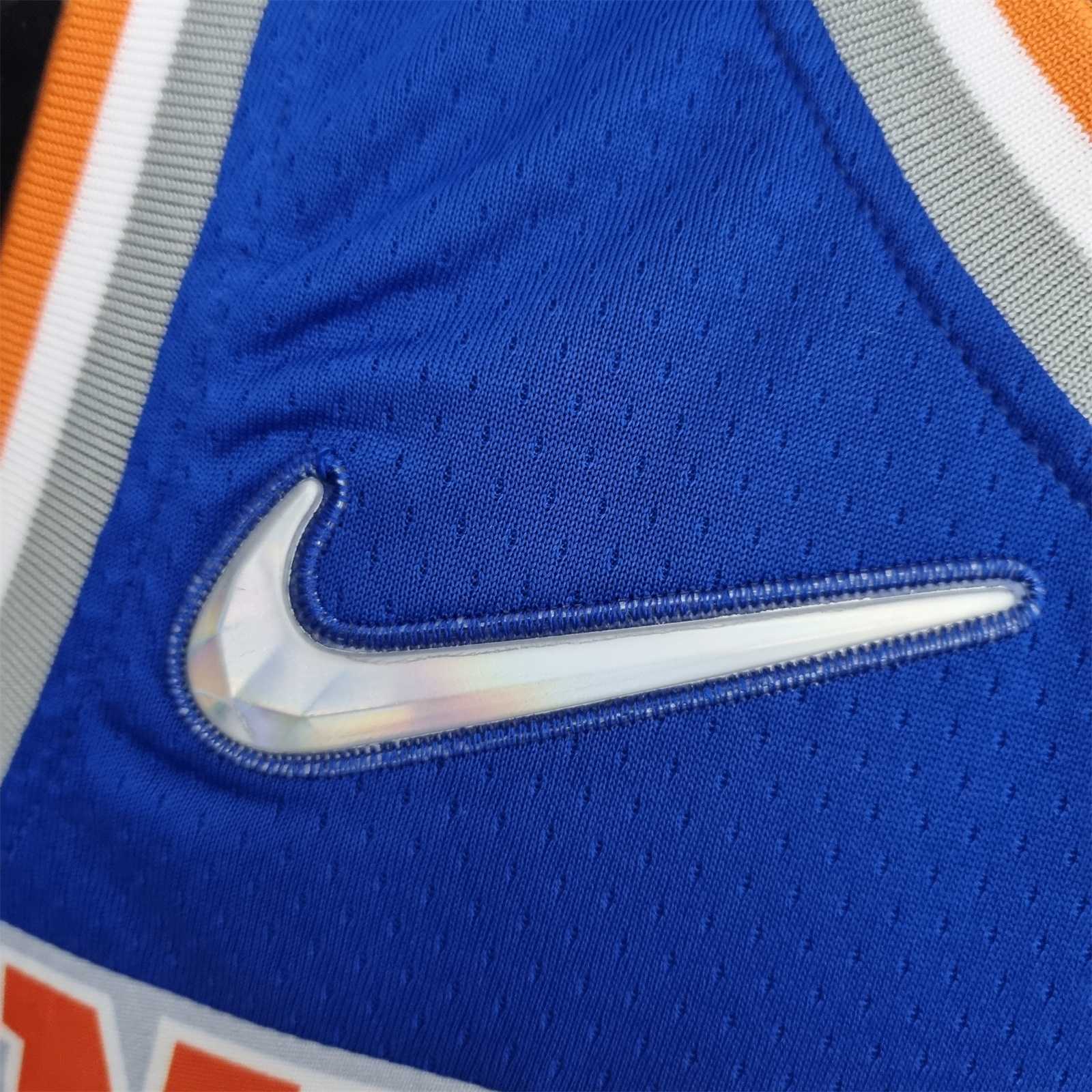 75th Anniversary Barrett #9 New York Knicks Blue NBA Jersey 2