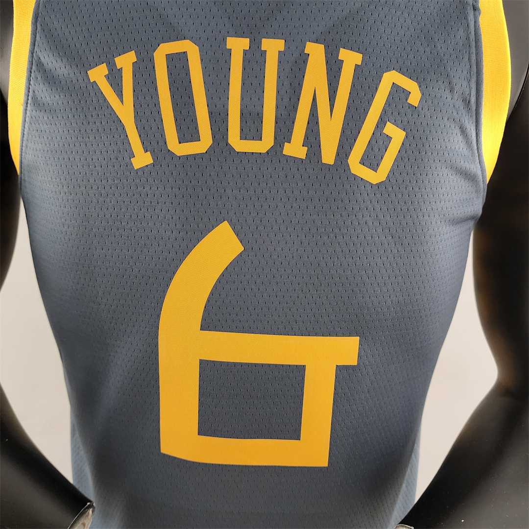 2018 YOUNG #6 Golden State Warriors Grey NBA Jersey 1