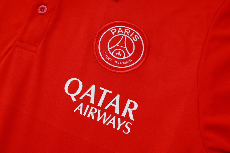 25-26 PSG Polo Red Training Kits Football Tracksuits 1