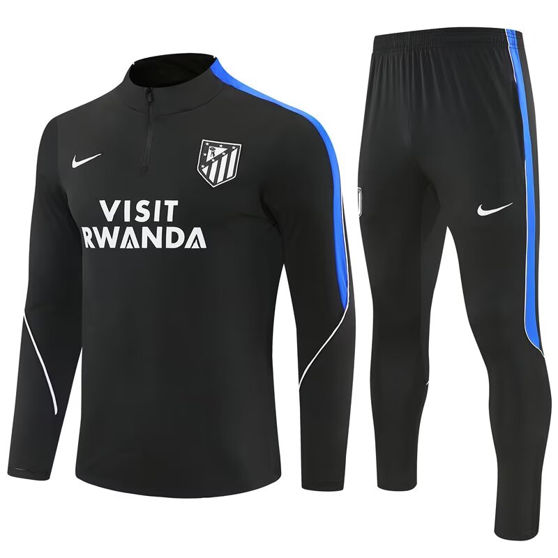 26-27 Atlético Madrid Mens Kit Black Half Pull Training Suit Yupoo 7 5