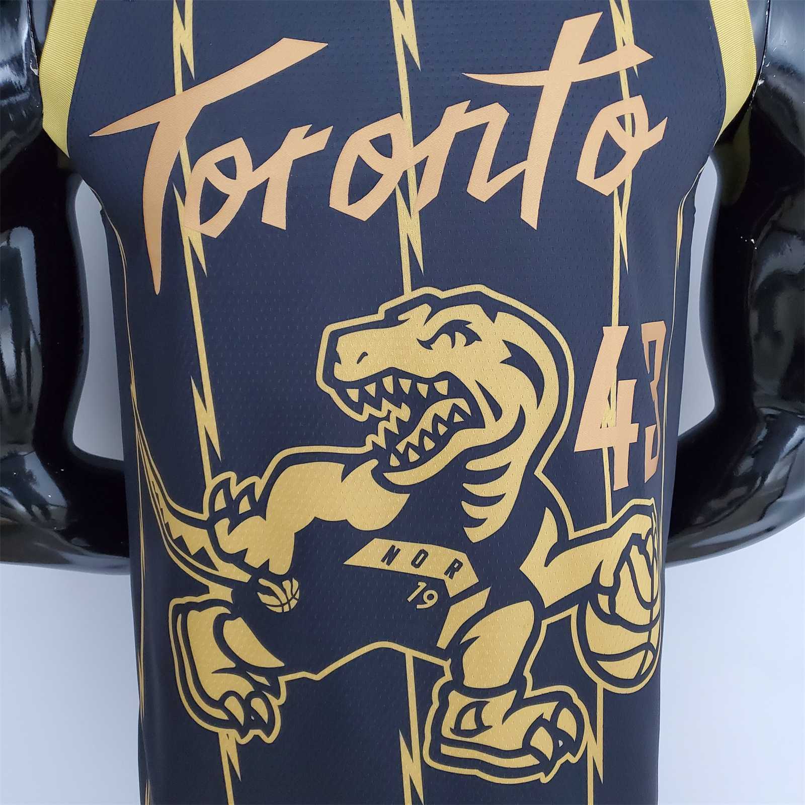 2022 Toronto Raptors SIAKAM#43 City Edition Black NBA Jersey 1