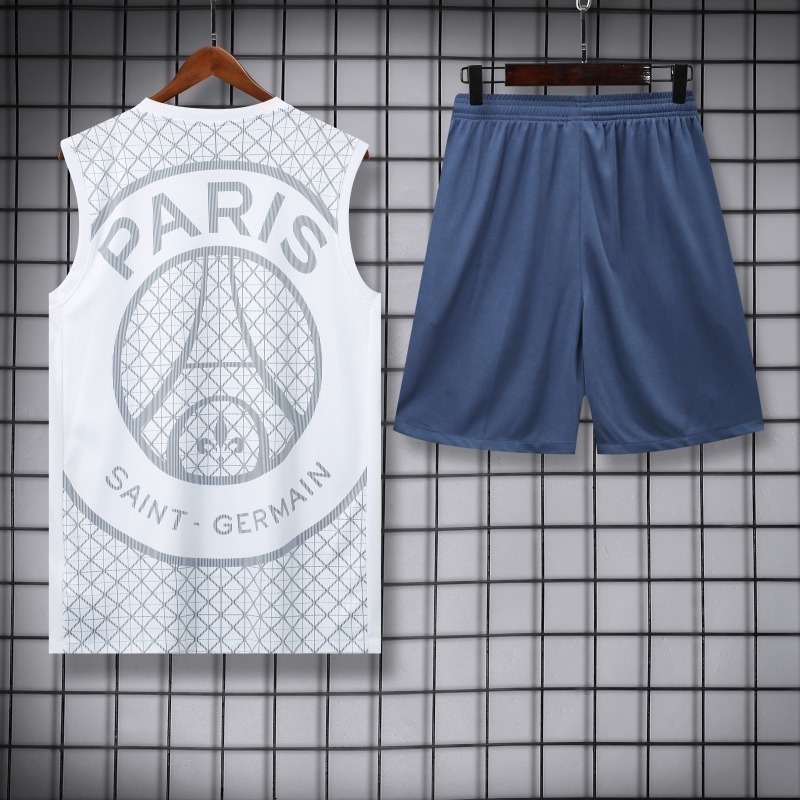 25-26 PSG Training Soccer White Vest Suit AAAAJersey Supply Yupoo 1