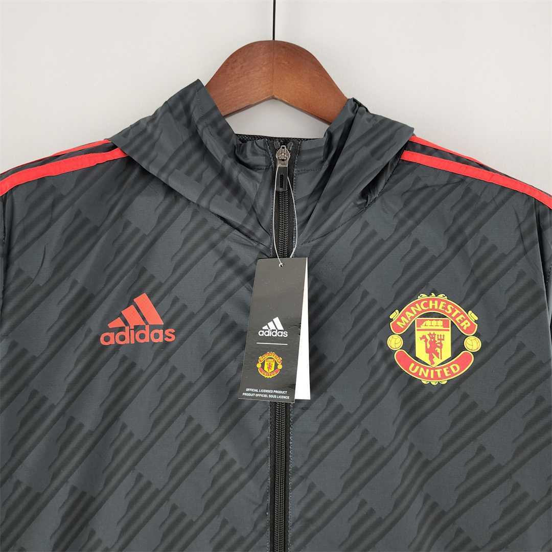 2022 Manchester United black-red edge Windbreaker 5