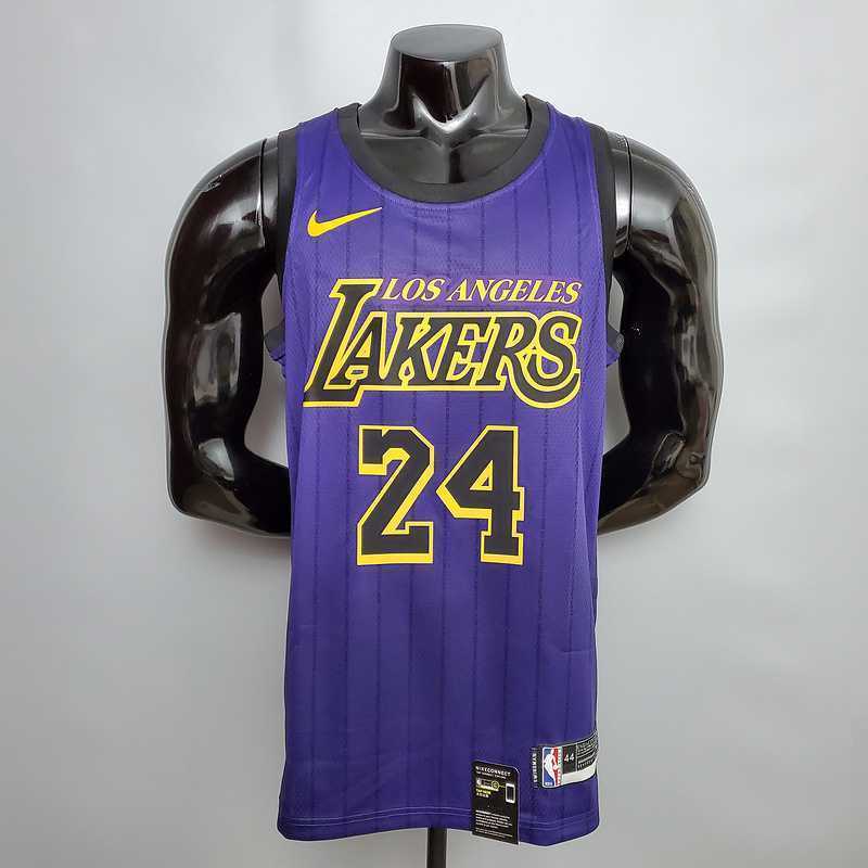 Bryant #24 Lakers Round neck purple
