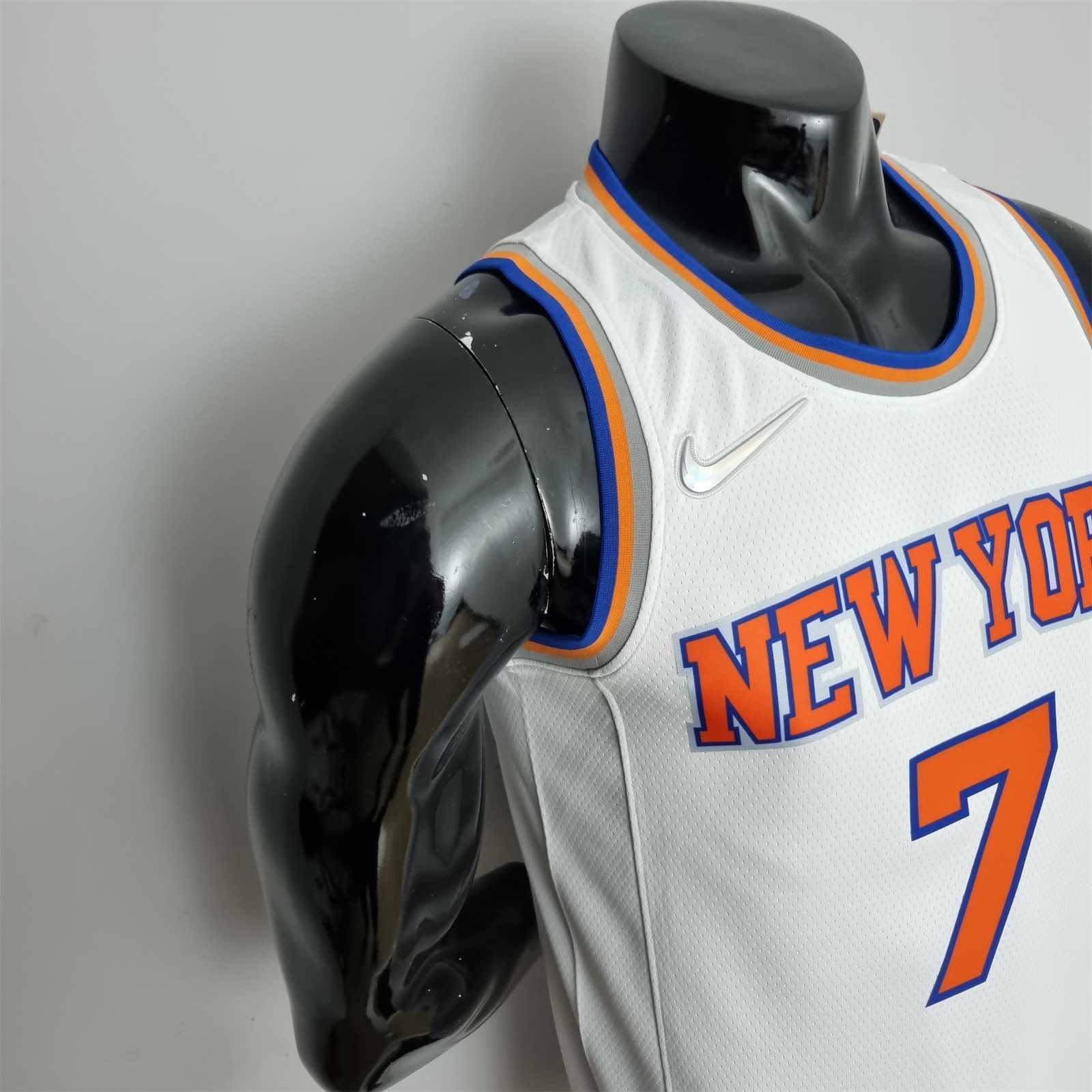 75th Anniversary Anthony #7 New York Knicks White NBA Jersey 1