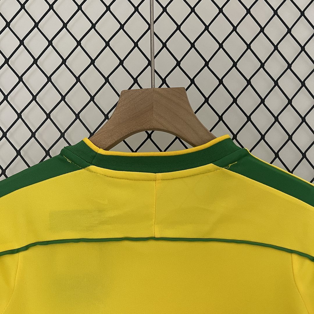 1998 Brazil Home Retro Kids Kit World Cup Shirt Soccer Jerseys Yupoo 9