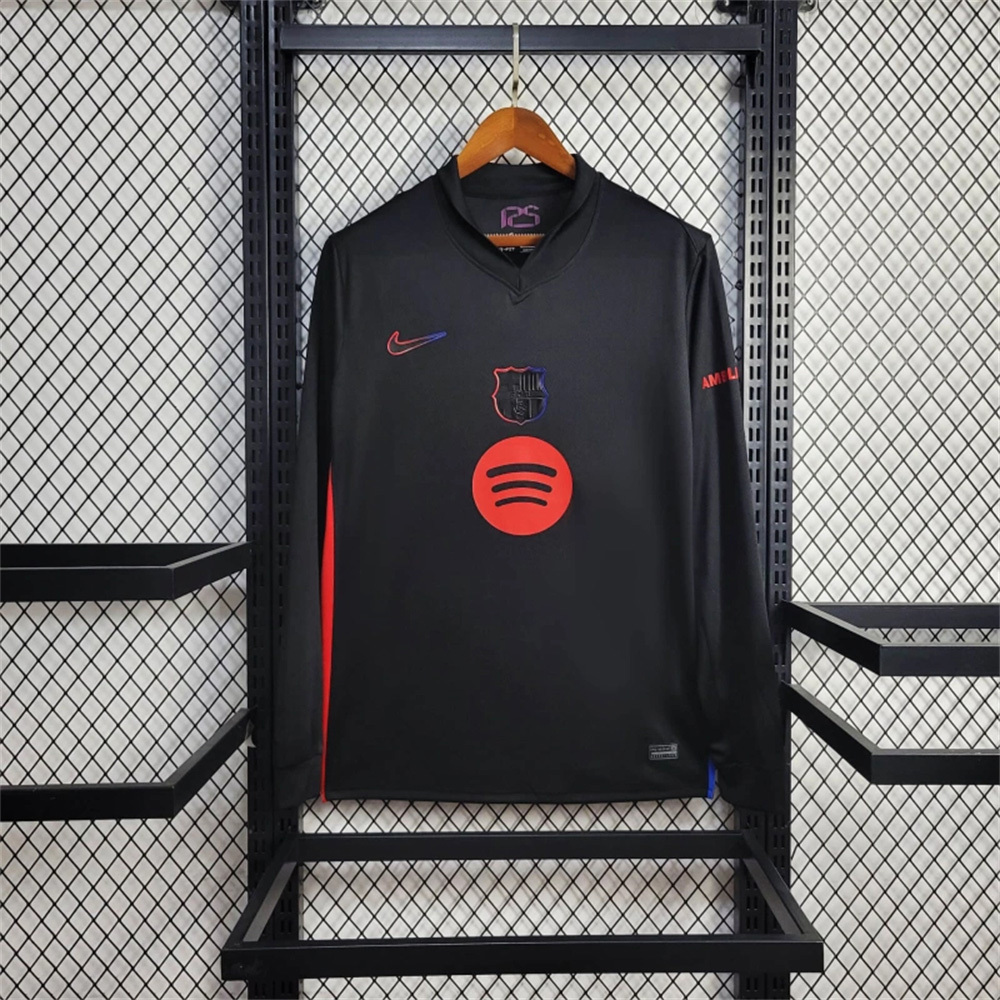 24-25 Barcelona Away Long Sleeve Shirt Without Spotify Text AAAAJersey Supplier Yupoo
