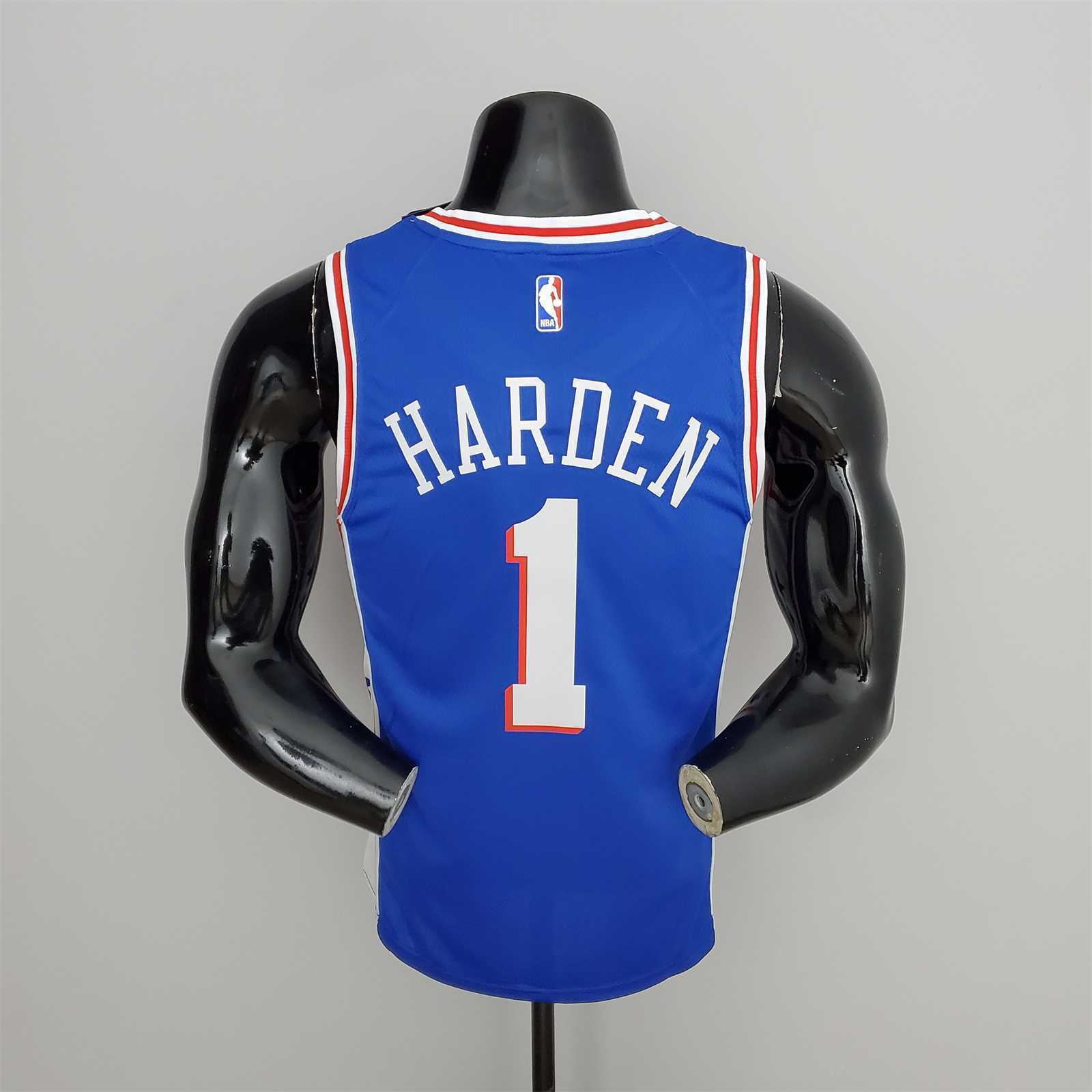 76ers Harden #1 V-Neck Blue 2