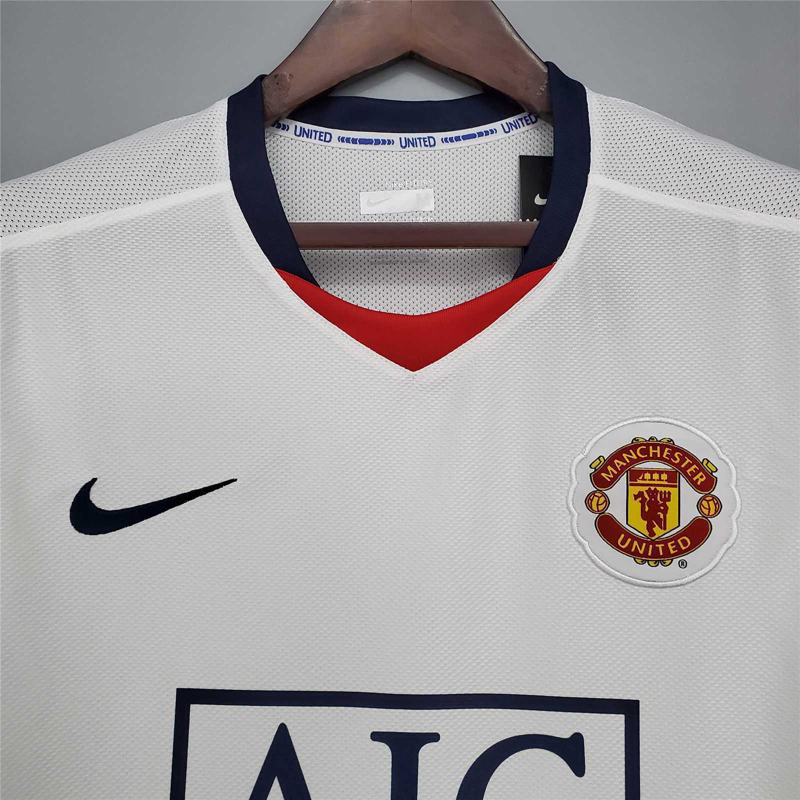 08-09 Manchester United away white League Edition 4