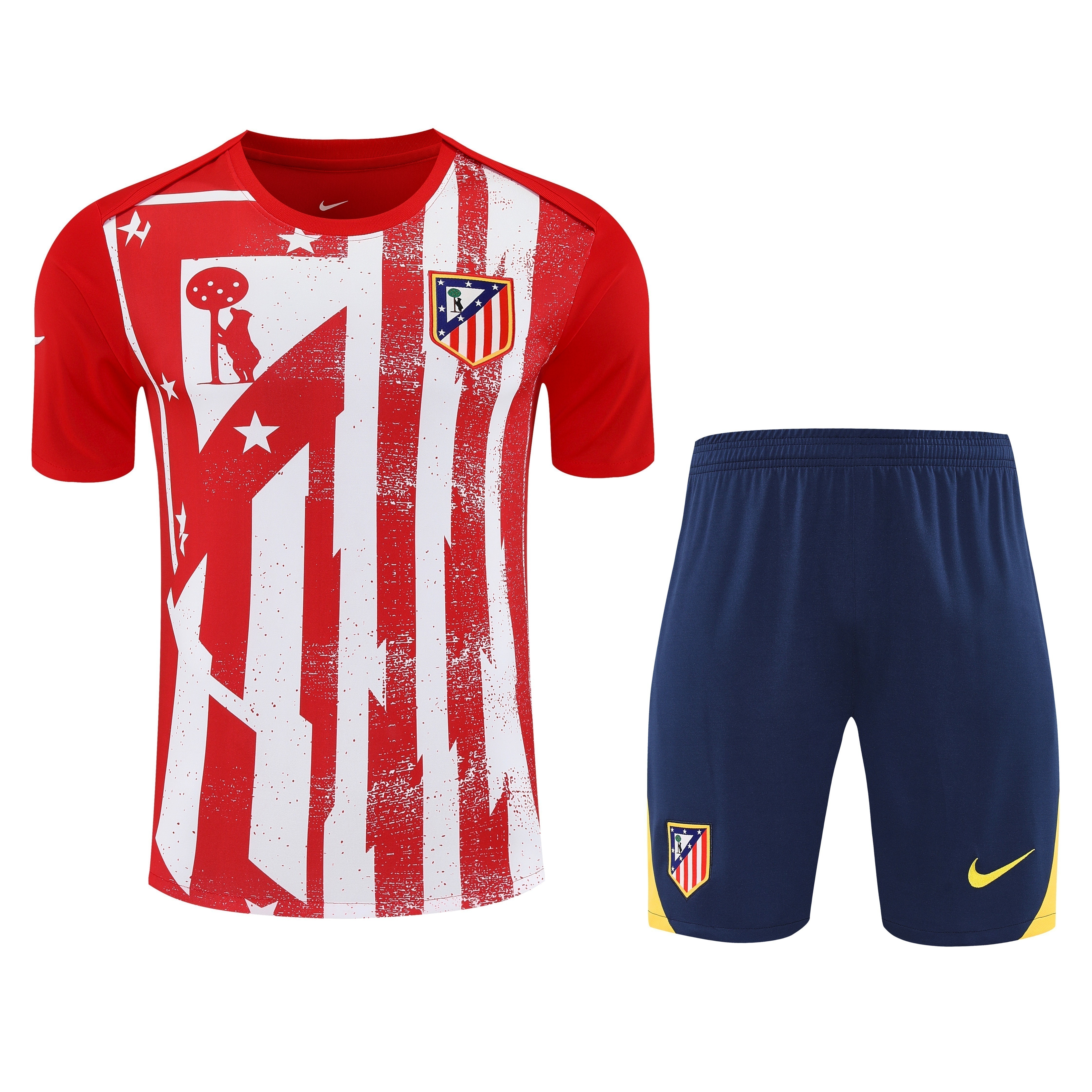 25-26 Atletico Madrid Red Training Kits Football Tracksuits