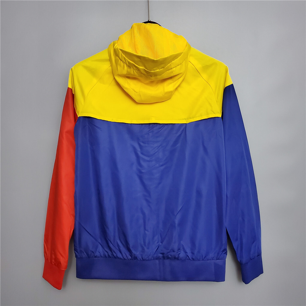 20-21 Barcelona blue-red-yellow classic style windbreake 1