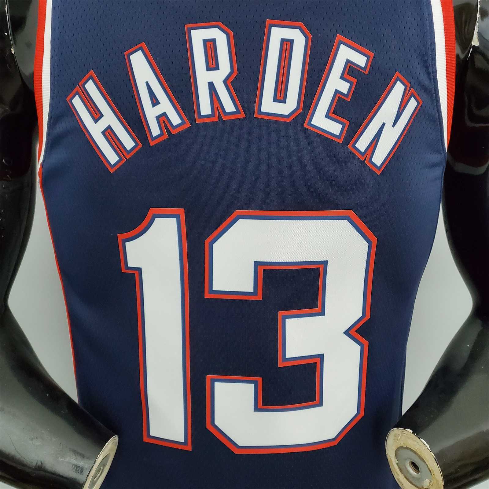 2022 75th Anniversary Harden #13 Nets City Edition Royal Blue 3